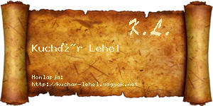 Kuchár Lehel névjegykártya